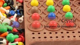  Presentation with board game - Presentation design having board game background and a coral colored foreground