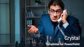  Presentation with strategy - Amazing presentation design having board games night - businessman playing chess in strategy backdrop and a  colored foreground