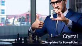  Presentation with siblings playing chess - Cool new slide set with board games night - businessman playing chess in strategy backdrop and a  colored foreground