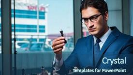 Presentation with strategy - Amazing PPT theme having board games night - businessman playing chess in strategy backdrop and a  colored foreground