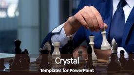  Presentation with strategy - Presentation theme consisting of board games night - businessman playing chess in strategy background and a  colored foreground