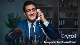  Presentation with siblings playing chess - Colorful presentation theme enhanced with board games night - businessman playing chess in strategy backdrop and a  colored foreground