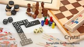  Presentation with board game - Cool new presentation with board games on white backdrop and a lemonade colored foreground