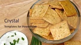  Presentation with cutting board - Audience pleasing presentation theme consisting of board in kitchen or resturant backdrop and a  colored foreground