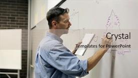  Presentation with teacher - Presentation with board math - handsome teacher drawing electrical circuit background and a mint green colored foreground