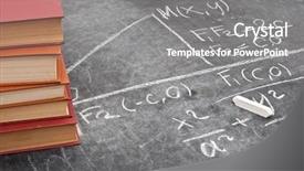  Presentation with equation - Colorful theme enhanced with board math - mathematical equation backdrop and a gray colored foreground