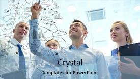  Presentation with team planning - Amazing PPT layouts having board meeting - business people teamwork and planning backdrop and a light blue colored foreground