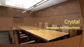  Presentation with board meeting - Amazing presentation theme having board meeting onferences - interior of a boardroom backdrop and a tawny brown colored foreground