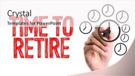  Presentation with compensation management hand marker - Colorful presentation theme enhanced with board retreat - hand with marker writing time backdrop and a white colored foreground