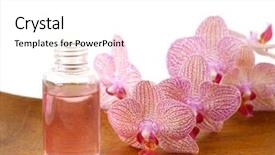  Presentation with retreat - Amazing presentation theme having board retreat - pink orchid and massage oil backdrop and a  colored foreground