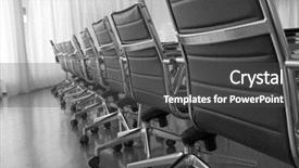  Presentation with conference table - Theme consisting of board room office work place background and a dark gray colored foreground