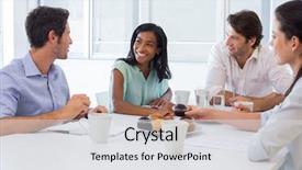  Presentation with office room - Presentation theme with board room while enjoying coffee background and a white colored foreground