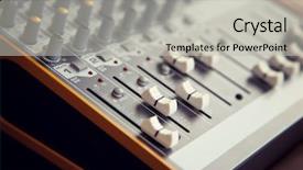  Presentation with sound - PPT layouts enhanced with sound mixer equalizer board sliders background and a light gray colored foreground