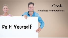  Presentation with digital boarding - Beautiful presentation design featuring board with do it yourself backdrop and a  colored foreground