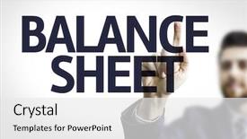  Presentation with balance - Amazing slides having board with text balance sheet backdrop and a white colored foreground