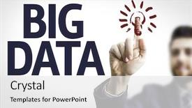  Presentation with data - Presentation enhanced with board with text big data background and a white colored foreground