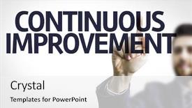  Presentation with improvement - Theme consisting of board with text continuos improvement background and a white colored foreground