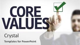  Presentation with value education core values teamwork - Cool new presentation design with board with text core values backdrop and a white colored foreground
