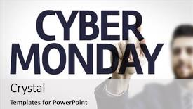  Presentation with cyber - Presentation theme having board with text cyber monday background and a white colored foreground