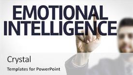  Presentation with emotional intelligence business - Cool new theme with board with text emotional intelligence backdrop and a white colored foreground