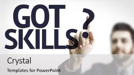  Presentation with interpersonal - Theme featuring board with text got skills background and a light gray colored foreground