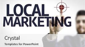  Presentation with marketing - Cool new presentation theme with board with text local marketing backdrop and a white colored foreground