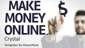  Presentation with money online - Audience pleasing presentation theme consisting of beautiful view of high winter mountains covered with snow under the clouds in the clear blue sky backdrop and a light gray colored foreground.