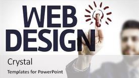  Presentation with web design - PPT theme having board with text web design background and a white colored foreground