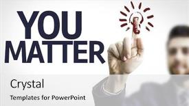  Presentation with matter - Slide deck featuring board with text you matter background and a white colored foreground