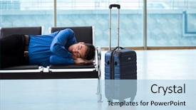  Presentation with airport lounge - Audience pleasing presentation consisting of boarding in airport lounge backdrop and a light blue colored foreground