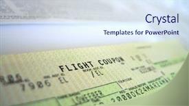  Presentation with ticket - Slide deck with boarding pass - flight ticket detailed 2 background and a sky blue colored foreground