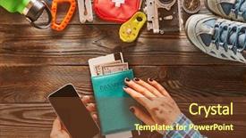  Presentation with tourism hiking - Audience pleasing theme consisting of boarding pass - planning a trip woman holding backdrop and a tawny brown colored foreground