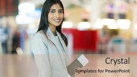  Presentation with indian - Theme enhanced with boarding pass - portrait of pretty indian female background and a coral colored foreground