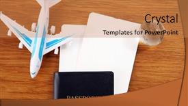  Presentation with passport - Colorful PPT theme enhanced with boarding pass and passport backdrop and a coral colored foreground