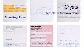  Presentation with world english arabic different languages - Beautiful theme featuring boarding pass collection in different backdrop and a sky blue colored foreground