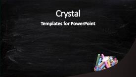  Presentation with chalk - Presentation theme with boarding school - multicoloured chalk in aquarium background and a black colored foreground