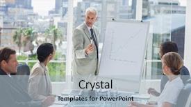  Presentation with giving - Audience pleasing slides consisting of boardroom meeting - serious businessman giving a presentation backdrop and a light blue colored foreground