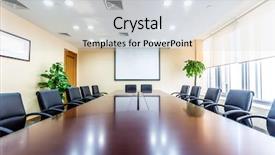  Presentation with office room - Theme having boardroom table - business meeting room in office background and a light gray colored foreground