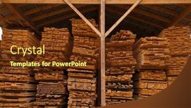  Presentation with lumber - Amazing theme having boards-on-timber-warehouse-nobody backdrop and a tawny brown colored foreground