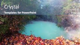  Presentation with new zealand - Presentation theme having boardwalk-in-rotorua-thermal-zone background and a teal colored foreground