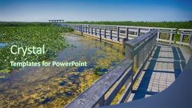  Presentation with national - PPT theme enhanced with point pelee national park boardwalk background and a gray colored foreground