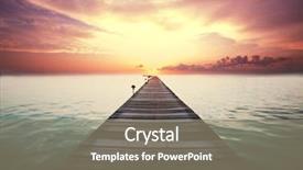  Presentation with little beach cala esmeralda cala - Colorful PPT theme enhanced with boardwalk on beach backdrop and a coral colored foreground