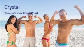  Presentation with together in christ - PPT theme featuring boast - cheerful friends having fun together background and a  colored foreground