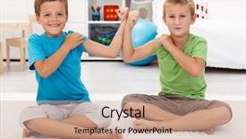  Presentation with healthy - Cool new theme with boast - happy healthy boys smiling backdrop and a  colored foreground