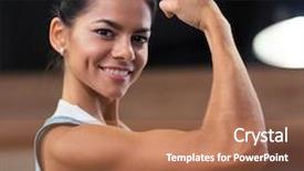  Presentation with weight loss woman showing - Colorful PPT theme enhanced with boast - smiling beautiful woman showing her backdrop and a coral colored foreground