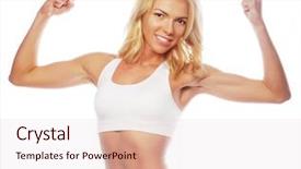  Presentation with strong black woman - Cool new theme with boast - sporty woman is showing her backdrop and a lemonade colored foreground