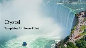  Presentation with falls - PPT layouts with scientist with equipment and science background and a arctic colored foreground