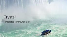 Presentation with falls - Audience pleasing slide set consisting of boat and horseshoe falls backdrop and a light gray colored foreground