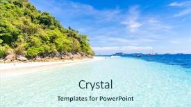  Presentation with white sand - Slide set featuring boat at andaman sea indian background and a cool aqua colored foreground