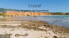  Presentation with boat - Presentation consisting of boat-at-magaruque-island-formerly background and a light blue colored foreground